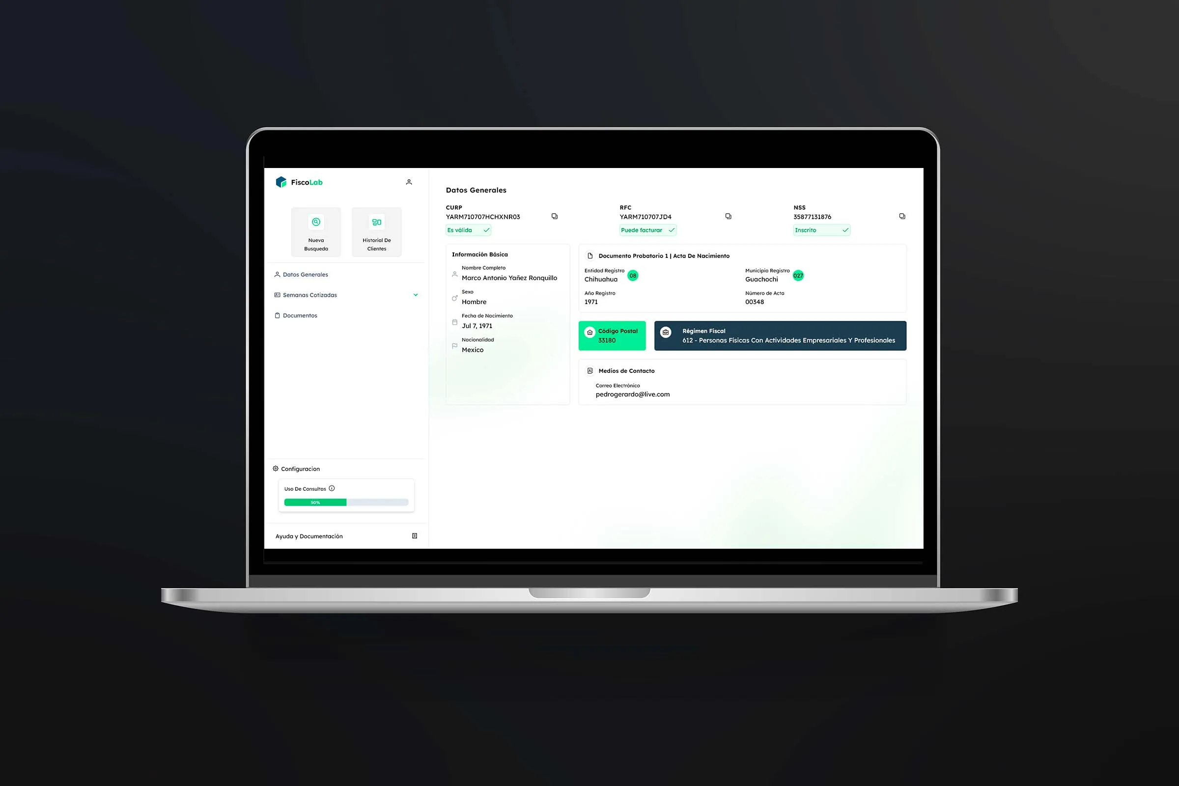 Página Web FiscoLab